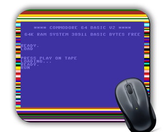COMMODORE 64 LOADING SCREEN Mouse Mat Mouse Pad Computer Pc Laptop Gaming Retro Arcade C64