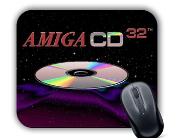 Commodore AMIGA CD 32 Boot Logo Mouse Mat Mouse Pad Retro Console Gaming Computer PC Laptop