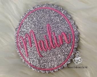 Klettie for school bags / Patch / Iron-on transfer for schoolchild 2026 with name and glitter