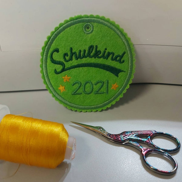 Schulkind Einschulung Wunschfarbe 2024 Anhänger Button