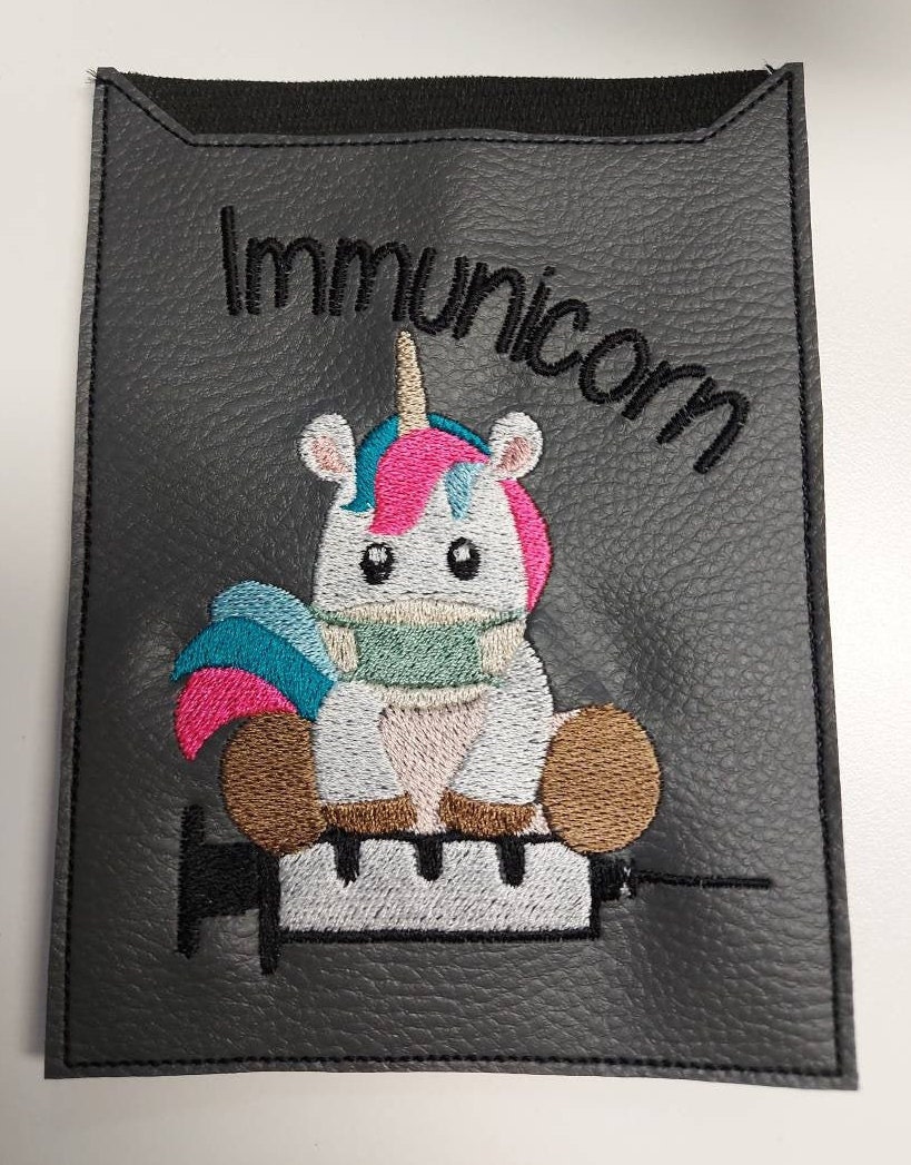 Vaccine Passport Sleeve Embroidered Immunicorn - Etsy Canada