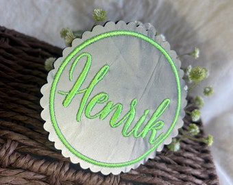 Magnetic Velcro patch/patch/iron-on transfer for school bags with name and reflector