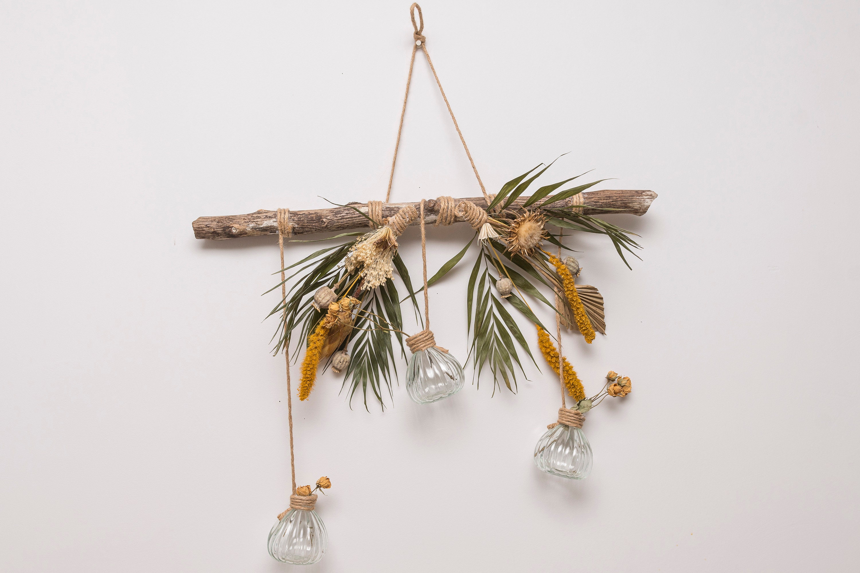 Structure Murale Fleurs Séchées Stabilisées