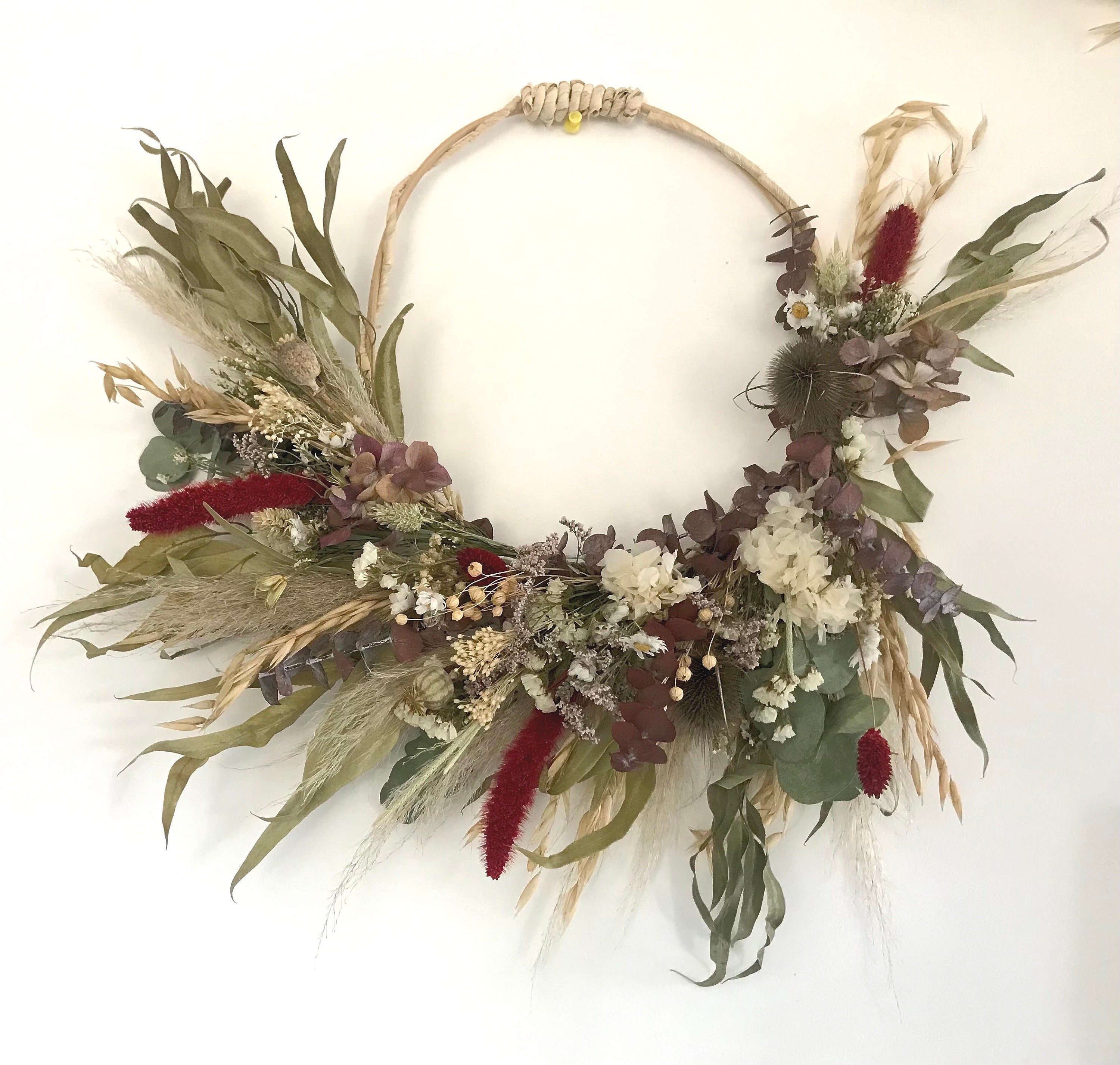 Couronne Fleurs Séchées