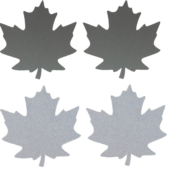 4 Textile Stickers Maple Leaf repair patch Self-adhesive Reflective Nylon Repair Stickers Patch Stickers Safety Stickers