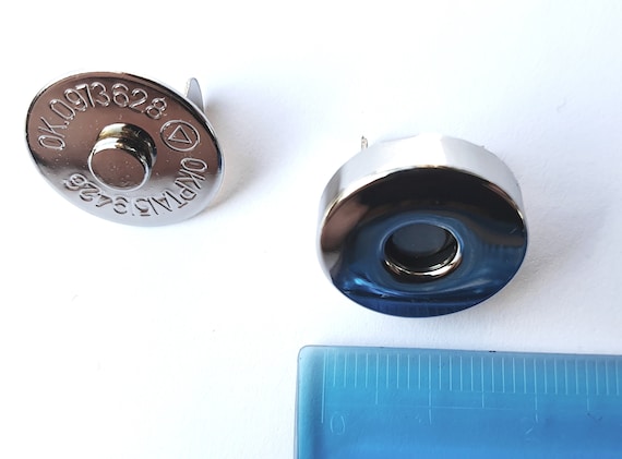 7 Magnetverschluss ø 10 mm silber Magnet Verschluss Tasche Rucksack Basteln 