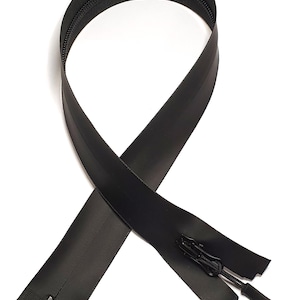 Zipper with zipper hanger B100 black waterproof divisible TPU 50 55 60 65 70 75 80 85 100 110 matt