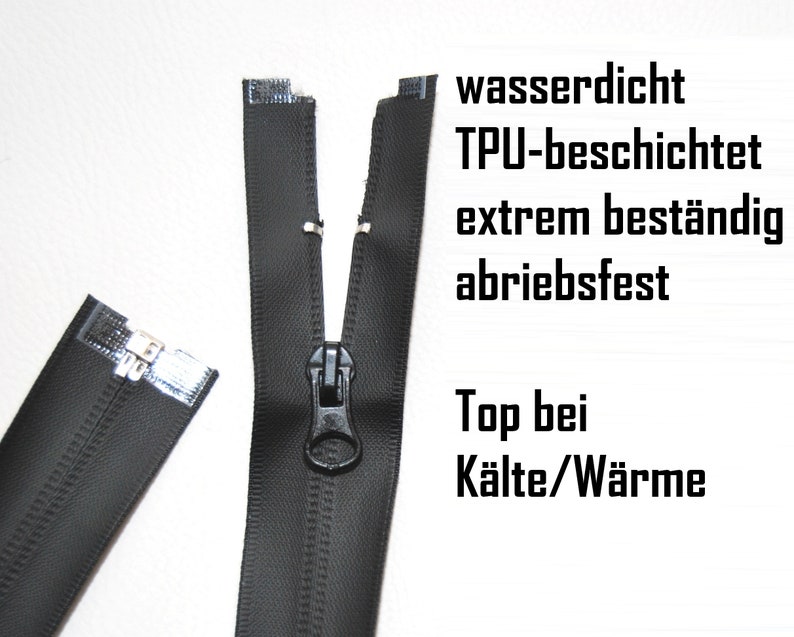 Zipper Zipper waterproof divisible TPU 50 55 60 65 70 75 80 85 100 matt
