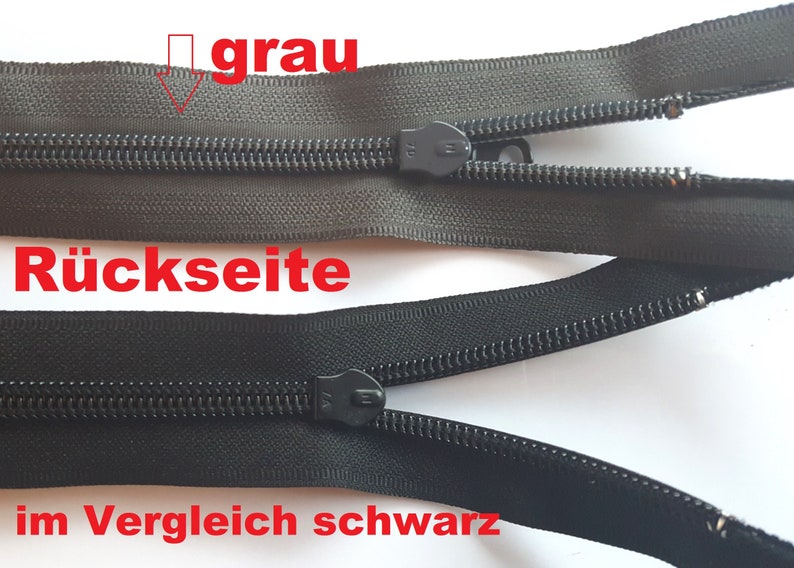 Reißverschluß Zipper wasserdicht teilbar TPU 50 55 60 65 70 75 80 85 100 matt Bild 9