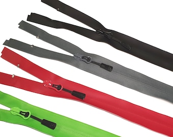 Zipper zipper waterproof divisible with pendant black red green gray TPU 50 55 60 65 70 75 80 85 100 matt
