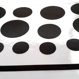 15 naklejek tekstylnych czarne kółka łatka naprawcza samoprzylepna nylonowa naklejka naprawcza naklejka bezpieczeństwa