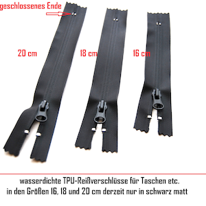 Reißverschluß Zipper wasserdicht teilbar TPU 50 55 60 65 70 75 80 85 100 matt Bild 10