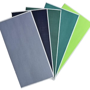 5er Set Repair Patch selbstklebender Reparatur Aufkleber Nylon Flicken, Reparaturaufkleber 5 x 7x14 cm Aqua Blau, Grün, Türkis, Grau, Neon