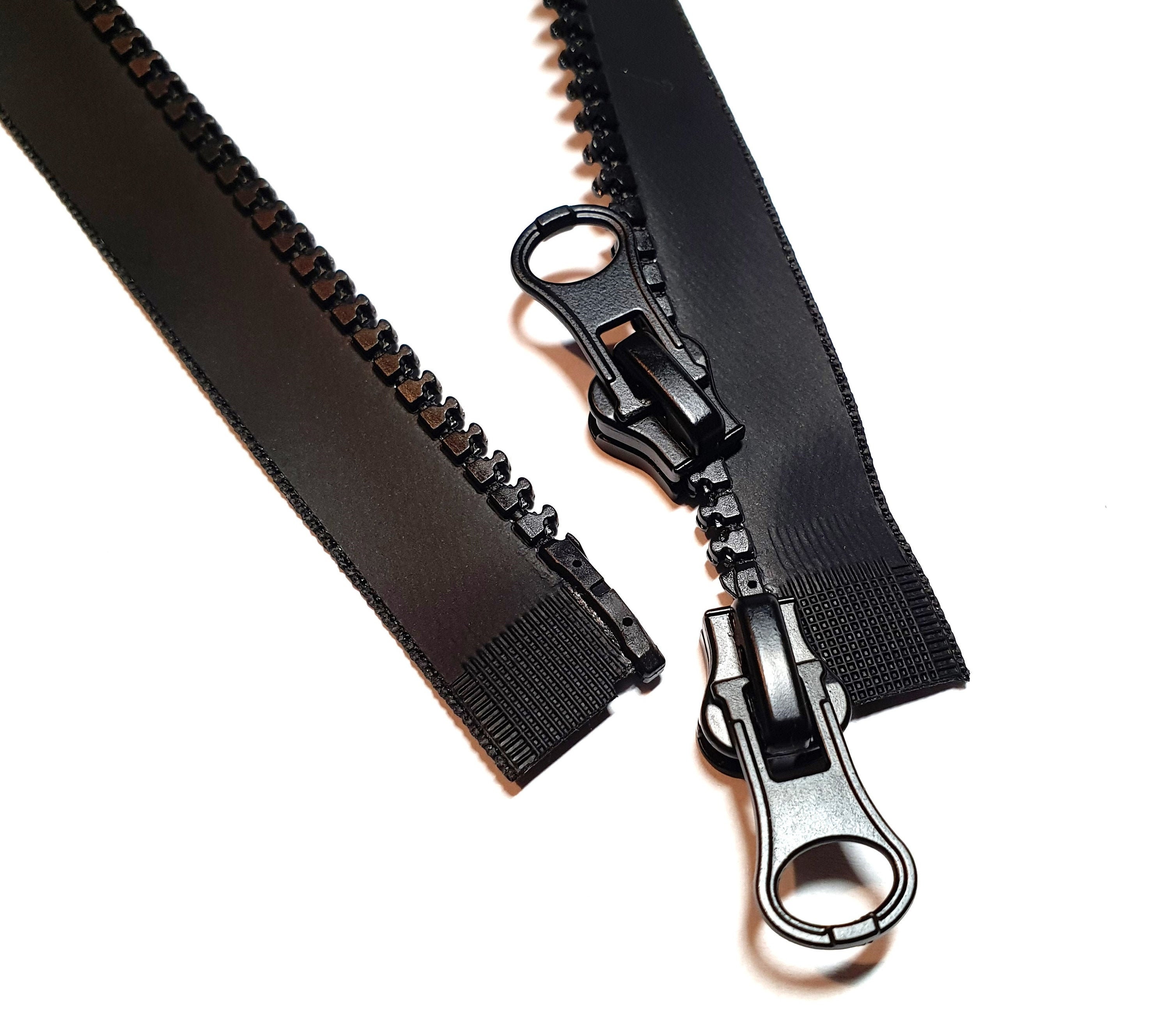YKK® #5 Black Separating Coil Zipper (Metal Single Pull Slider)