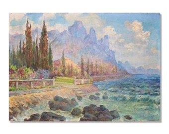 Landschapsschilderkunst bergkust