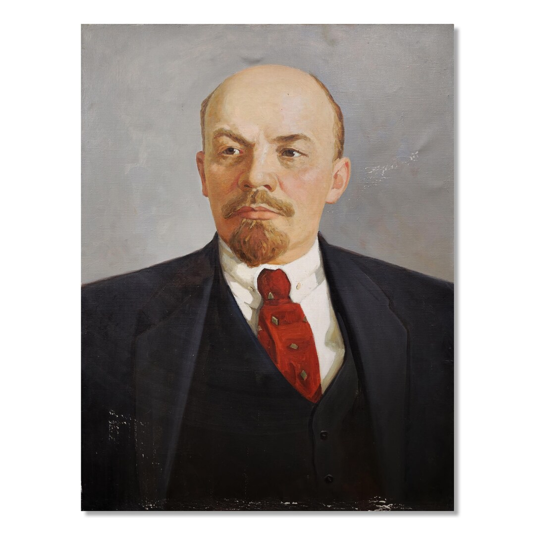 Original Vintage Oil Painting Portrait Of Vladimir Lenin By original-vintage-oil-painting-portrait-of-vladimir-lenin-by