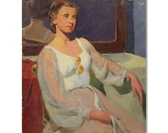 Vintage Woman Portrait | Oil Painting by Petro Volsky | Ukrainian Artistry at its Finest