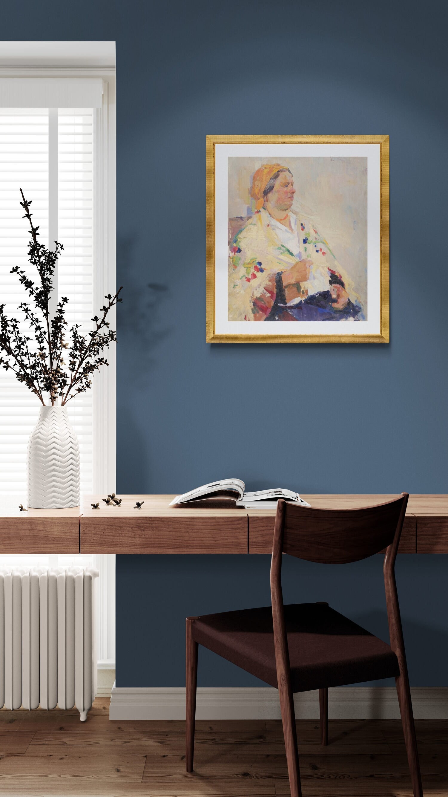 Original Vintage Portrait | Woman Face Painting | Oil on Cardboard by ...
