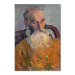 Pintura a óleo vintage original – Retrato de um velho por Vadim Bogdanov – Arte figurativa impressionista