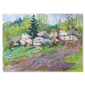 Serene Summertime Forest | Modern Oil Painting of Countryside House | Ukrainian Artist Yeremin Boris