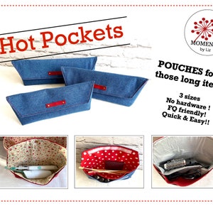 Hot Pockets Pouches - PDF Sewing pattern - ENGLISH