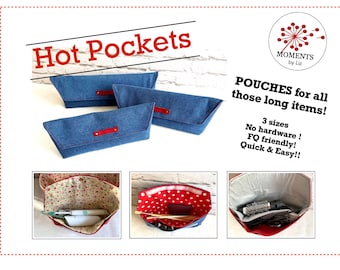 Hot Pockets Pouches - PDF Sewing pattern - ENGLISH