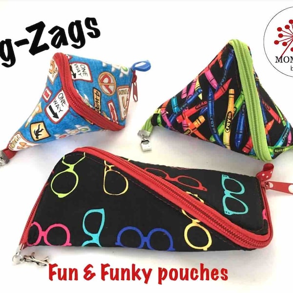 Pochettes Zig-Zags - Patron de couture PDF - ANGLAIS