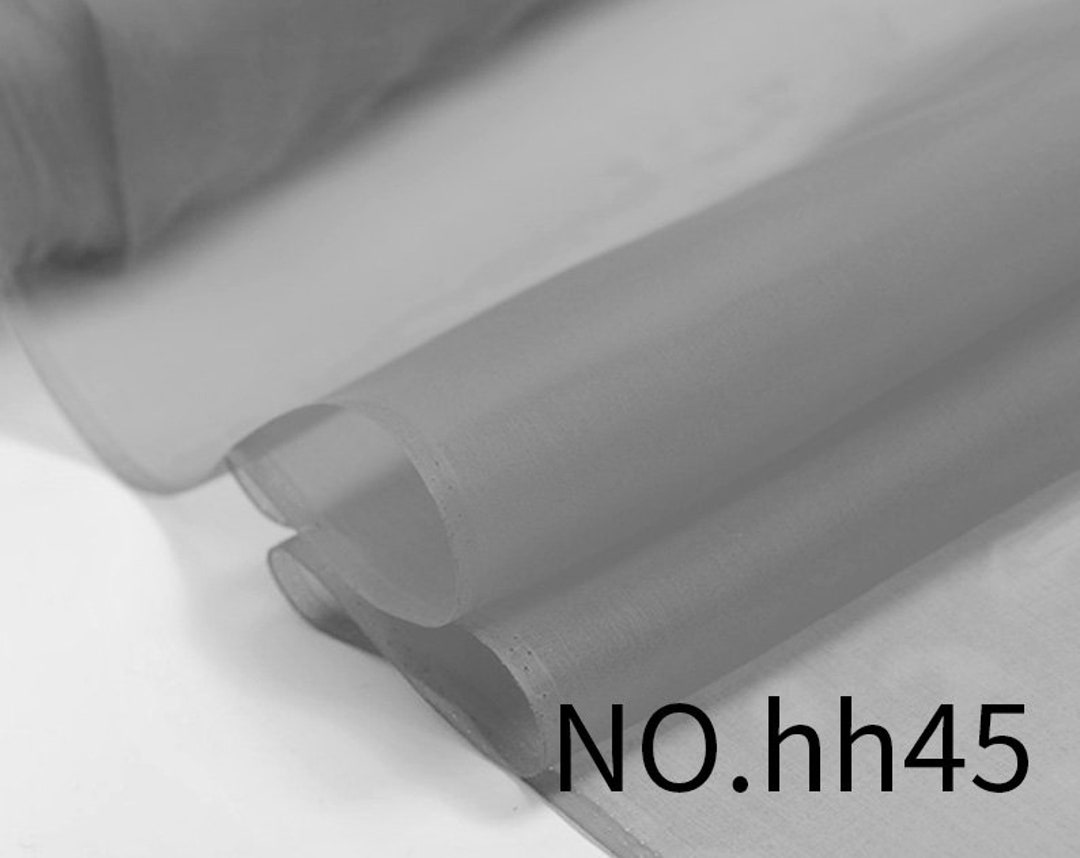 100 Silk Organza Fabric Sold by the Yard 5mm 140cm Width 54 Silver
