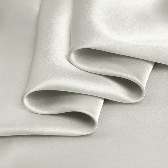 Ivory Silk Fabric 19mm Silk Satin Fabric 19mm Silk Charmeuse Silk Fabric  Sell by the Yard Wedding Dress Silk, Silk Scarf Fabric, Solid Color -   Israel