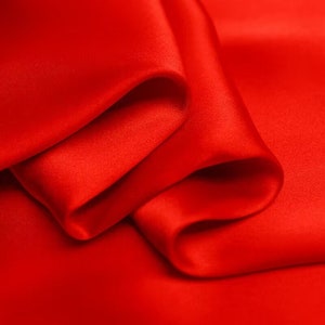 100% pure silk fabric 16mm silk satin 114cm width many red colors for lining, pillowcases, scrunchies, DIY handmade, sell by the yard