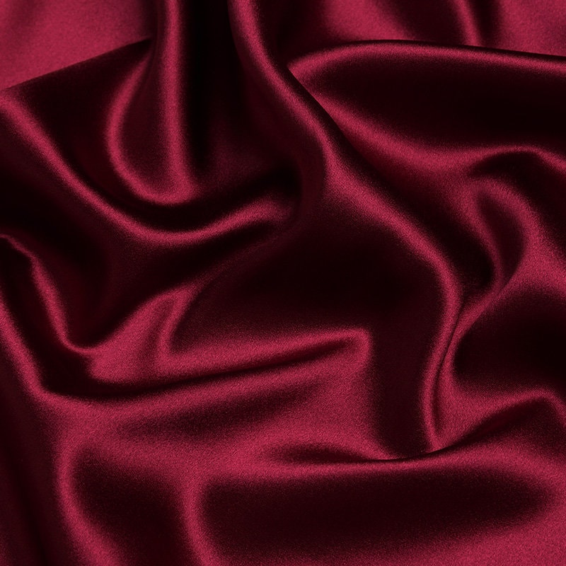 100 Silk Red Wine Color 19mm Silk Satin Fabric for Dress Etsy
