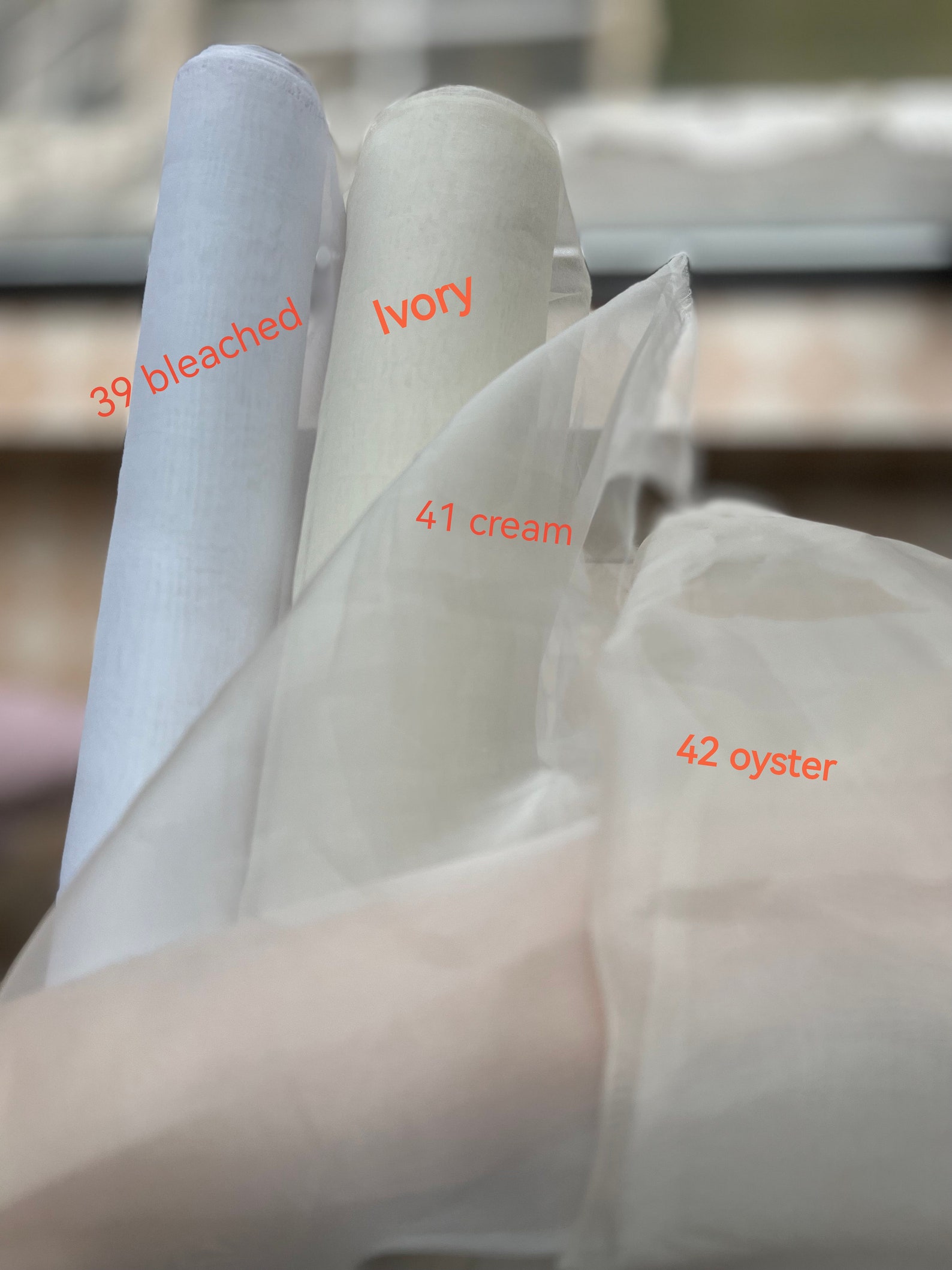 100 Silk Organza Fabric Sold by the Yard 5mm 140cm Width 54 Ivory