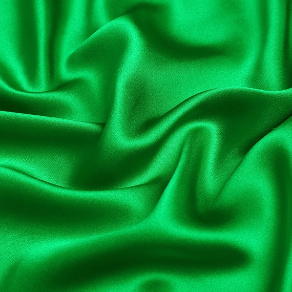 100% seda color verde esmeralda 30mm tela satinada de seda charmeuse de  seda para vestido, camisas, pijamas vendidos cortados a medida, hecho a  mano DIY, tela de boda -  México