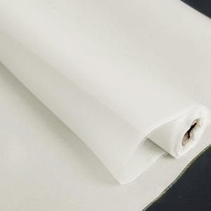 100% silk organza fabric sold by the yard 5mm 140cm width 54&quot; ivory white silk bridal silk wedding silk DIY handmade dress fabric