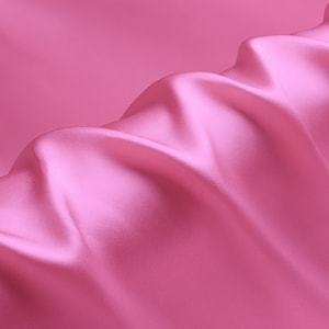 100% silk peach pink color 19mm silk satin fabric for dress shirts, pajamas, evening dress, scrunchies, 114cm width sell by the yard,