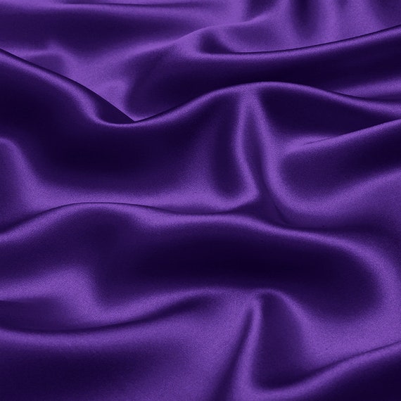 100% silk purple color 19mm silk satin fabric for dress shirts, pajamas,  evening dress, DIY handmade, sell by the yard, made in China
