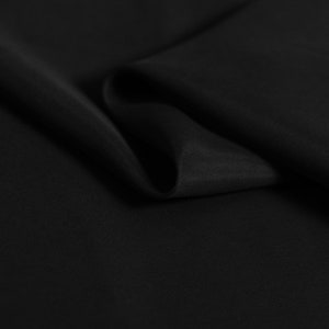 100% silk 12mm silk habotai  fabric black color silk fabric 140cm width for dress light weight silk, DIY handmade, linging silk fabric
