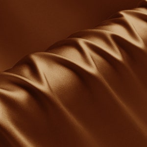 100% pure silk fabric 16mm silk satin 114cm width coffee color for lining, pillowcases, scrunchies, DIY handmade, sell by the yard