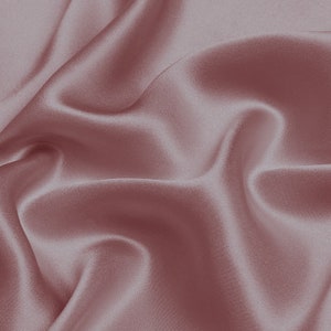 100% silk deep pink color 19mm silk satin fabric for dress shirts, pajamas, evening dress, DIY handmade, sell by the yard, made in China