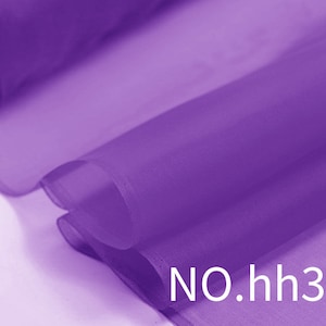 100% silk fabric 5mm silk organza 140cm wide purple color range bridal,wedding silk fabric sell by the yard
