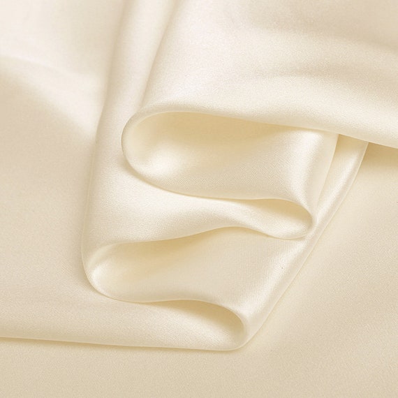 cobertura barro Se convierte en Champagne Color 22mm Silk Satin Fabric for Dress Pillowcases - Etsy Sweden