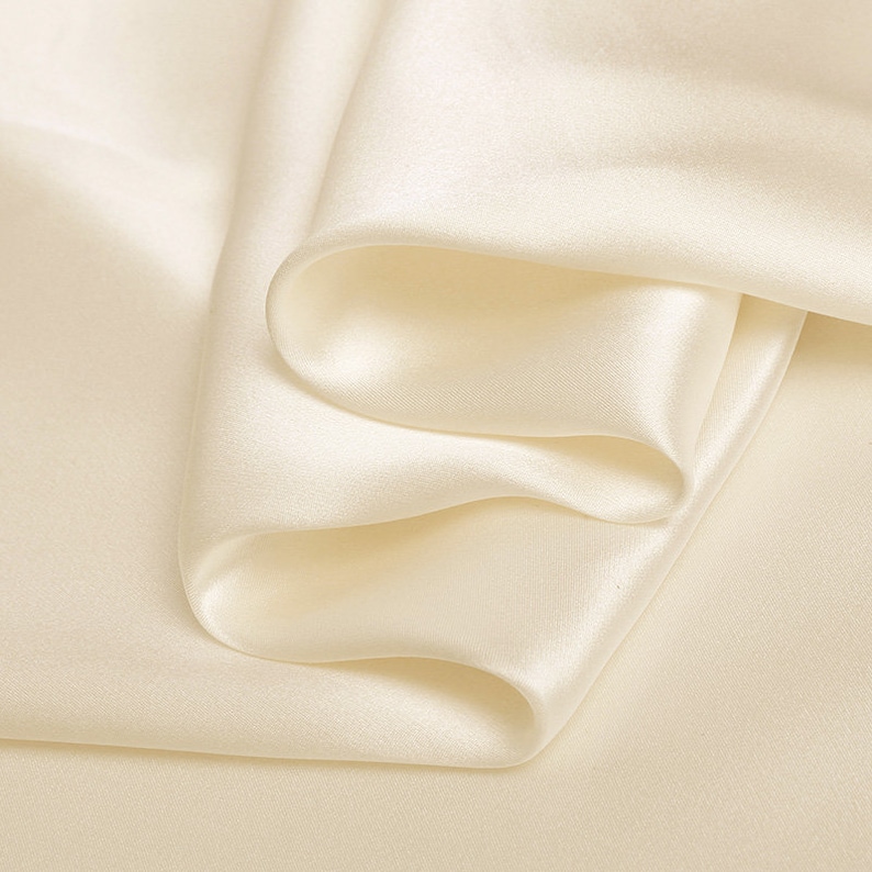 Champagne Color 22mm Silk Satin Fabric for Dress, Pillowcases, Pajamas ...