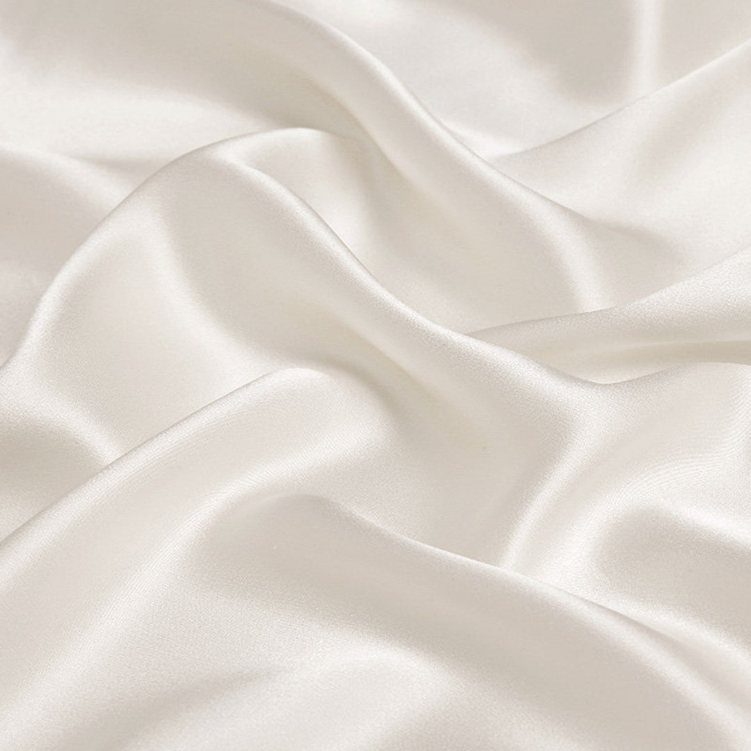 100% Silk Satin fabric 60-200 gms white color 44 wide dyeable