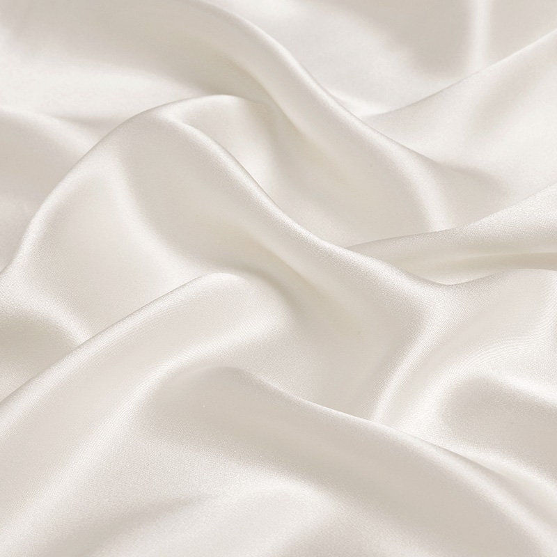 100% Silk Ivory White Silk 40mm Silk Satin Fabric Silk Charmeuse