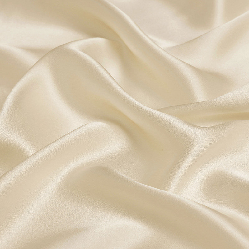 Champagne color 22mm silk satin fabric for dress | Etsy