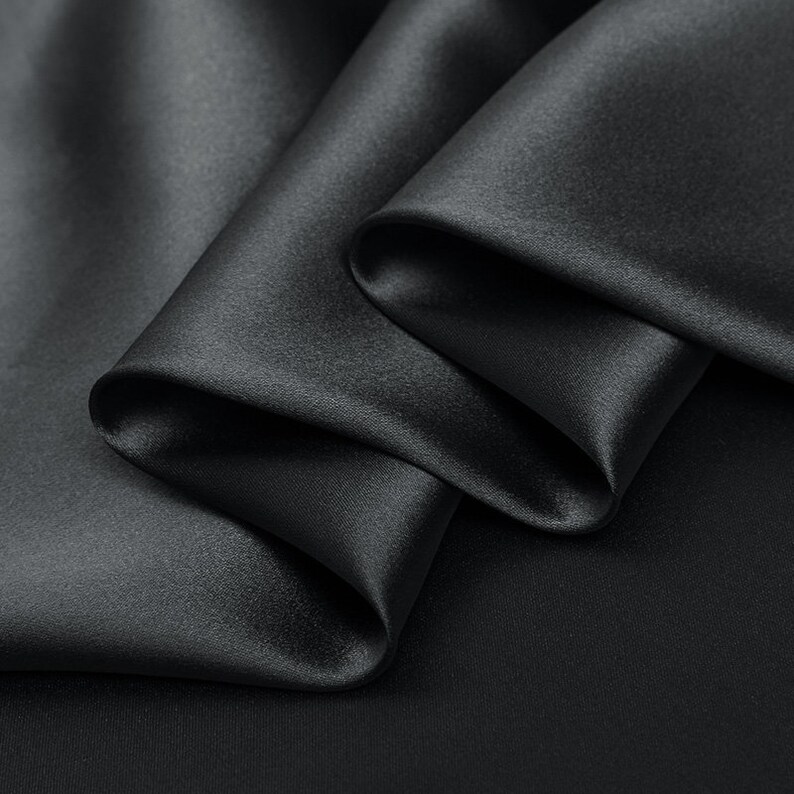 100% silk silver grey color 19mm silk satin fabric for dress shirts, pajamas, evening dress, DIY handmade, sell by the yard, made in China No.58 deep grey