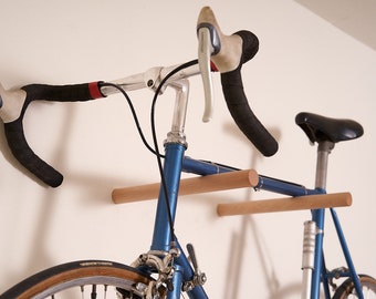 100% Beuken Fiets hanger (natuurlijke olie) | Fietsstokken | Fiets Muurbeugel | Fietsenrek | Bikehanger | Hout