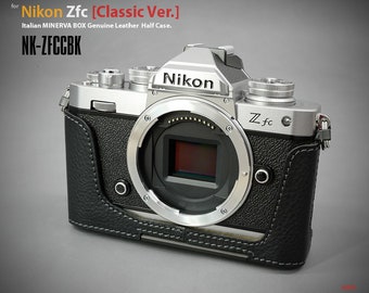 LIM'S echt lederen klassieke camera halve case & zwaluwstaartplaat voor Nikon Zfc Case Z fc Cover Zwart