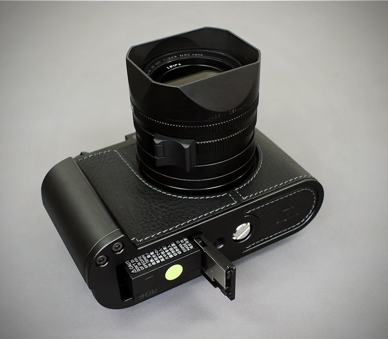 LIM'S Genuine Leather Camera Half Case & Metal Grip for Etsy