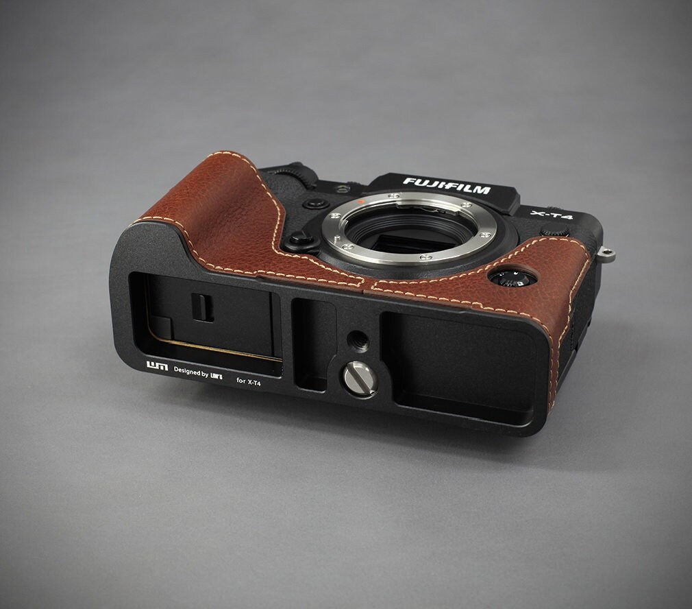 LIM'S Genuine Leather Camera Half Case Dovetail Plate for Etsy